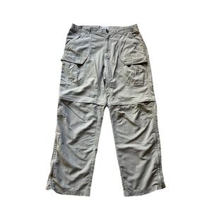 VTG Columbia Sportswear Mens Beige Convertible Cargo Pants Size 36